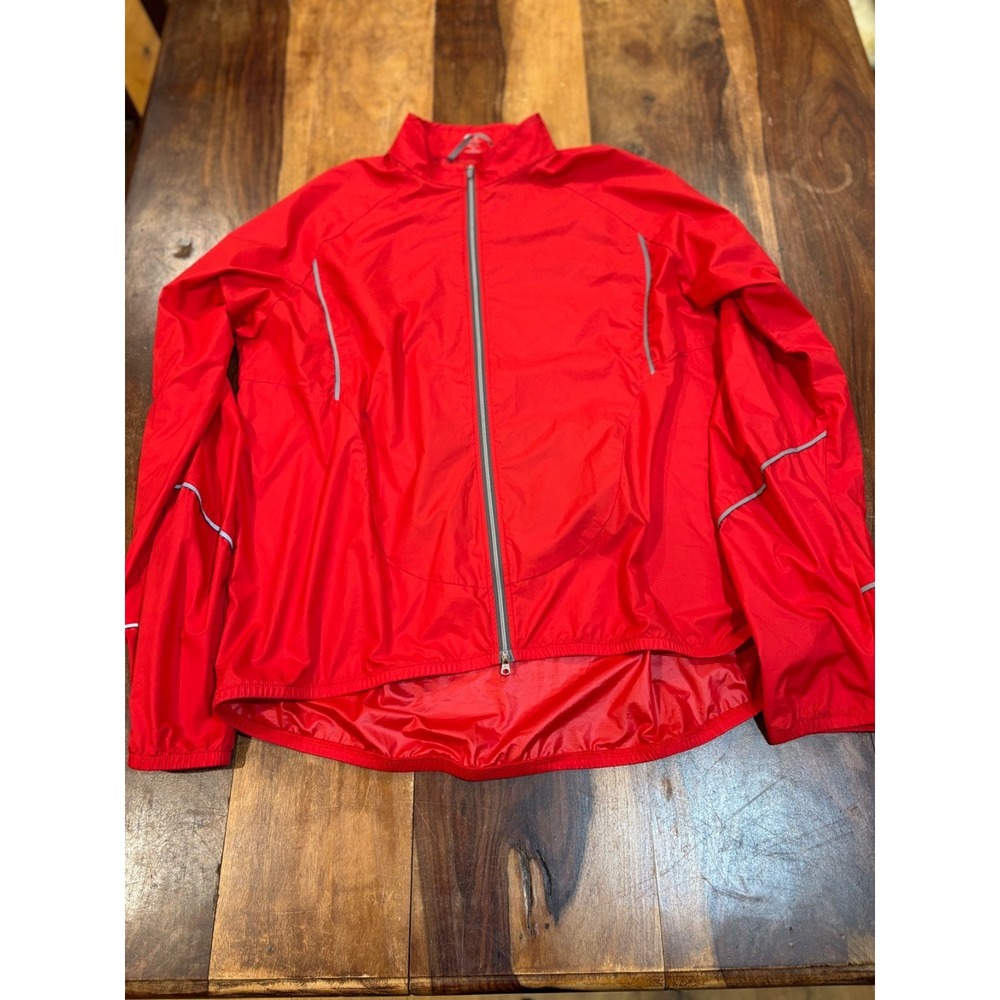 MEC Jacket Mens XL red Full Zip Lightweight Windbreaker pockets water resistant